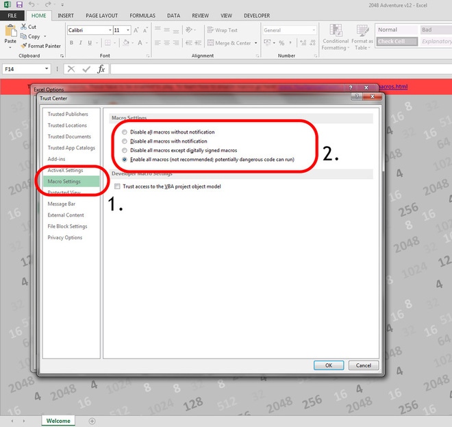how to enable macros in Excel